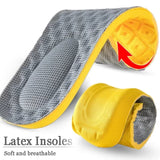 4Pcs Soft Latex Memory Foam Insoles Women Men Sport Running Foot Support Shoe Pad Breathable Orthopedic Feet Care Insert Cushion