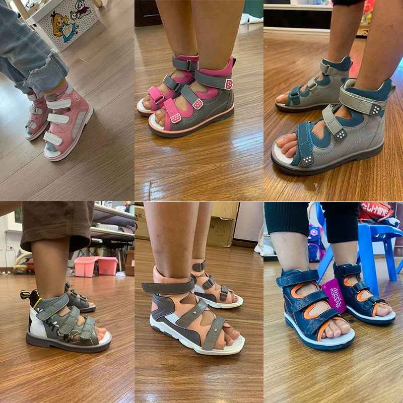 Kids Orthopedic Corrective Sandals Princepard Girls Children Summer Flower Orthotics Shoes for Flat Feet with Arch Support